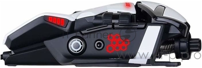 Mad Catz R.A.T. 6+ Игровая мышь белая (PMW3360, Omron, USB, 11 кнопок, 12000 dpi, RGB подсветка)