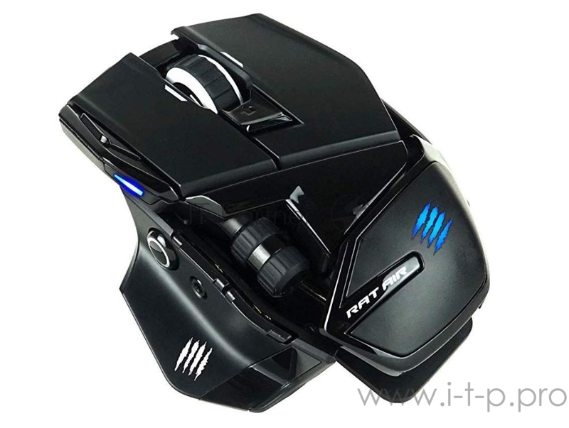 Mad Catz AIR Набор игровая мышь + коврик чёрные (Ионистор, 2.4 гГц, USB, PMW3360, Omron, 10 кнопок, 12000 dpi, 320 x 270 x ?? мм, RGB подсветка)
