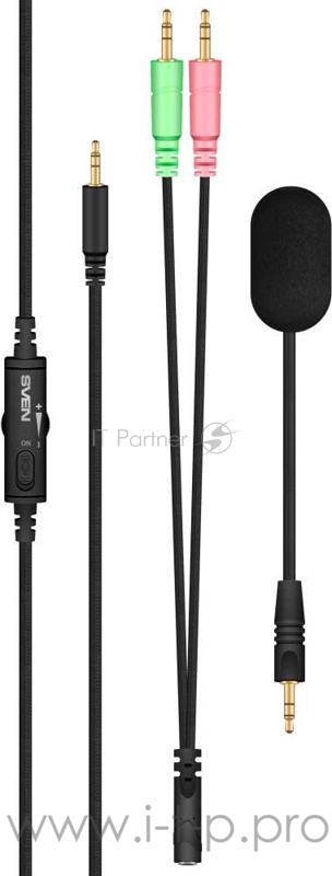 SVEN AP-G999MV Игровые наушники с микрофоном серый (50 мм, мини-джек (стерео) O 3,5 мм (4 pin))