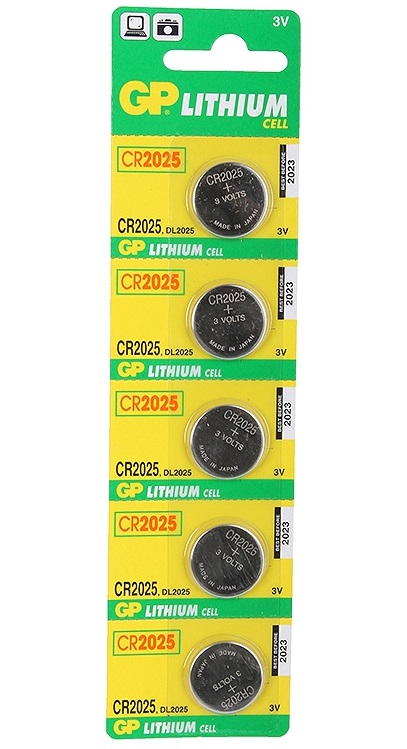 Батарея литиевая GP CR2025-BC5 (5шт)