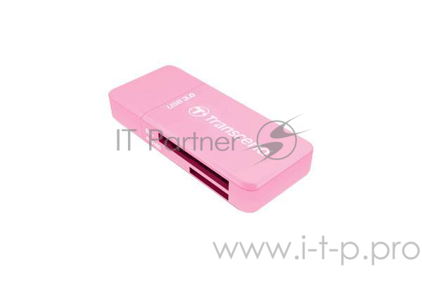 Устройство чтения/записи флеш карт Transcend RDF5, SD/microSD, USB 3.0, Розовый