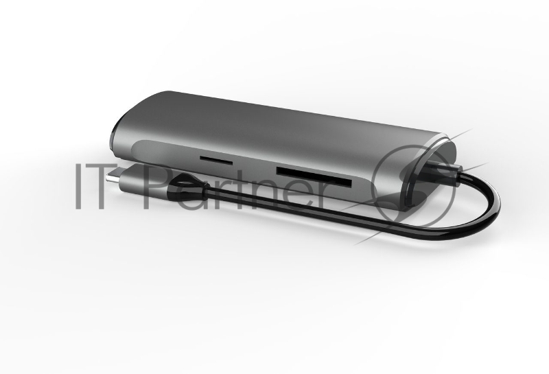 Кабель-адаптер USB3.1 Type-CM-->HDMI 4K*60Hz +3USB3.0+RJ45+TF+SD+PD charging VCOM <CU463>