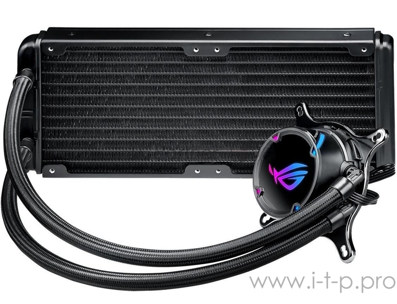 ASUS ROG STRIX LC 240 RGB система водяного охлаждения процессора (Intel: LGA 115x,1366, 2011, 2011-3, 2066, AMD: AM4, TR4*, 120mm 2 вентилятора RGB,