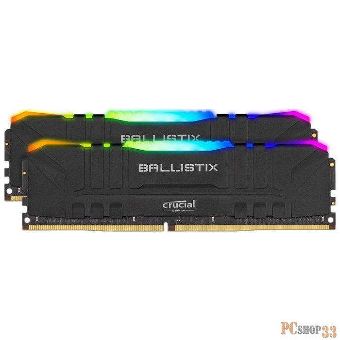 DDR 4 DIMM 16GB (8GBx2) PC24000, 3000MHz, Crucial Ballistix Black RGB (BL2K8G30C15U4BL)