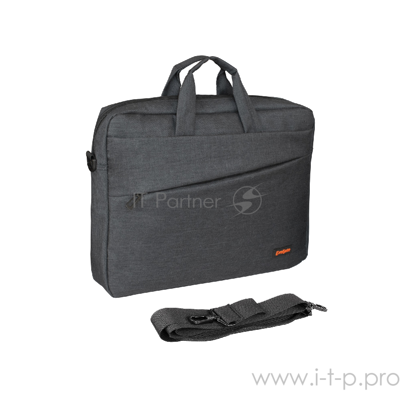 Сумка ExeGate Business ECC-045 Black, черная, полиэстер повышенной плотности 600D, 15.6