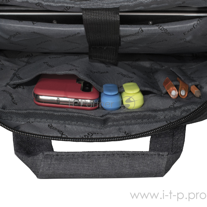 Сумка ExeGate Business ECC-215 Black, черная, полиэстер повышенной плотности 600D, 15.6