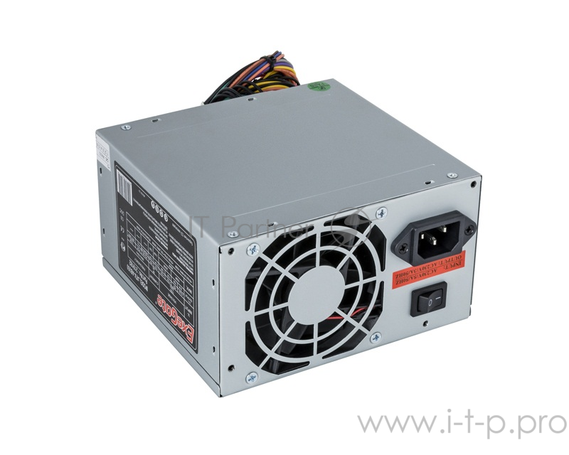 Блок питания 400W ExeGate AB400, ATX, PC, 8cm fan, 24p+4p, 3*SATA, 2*IDE, FDD + кабель 220V в комплекте