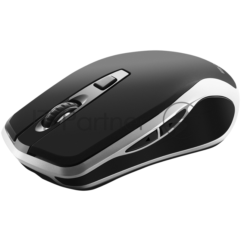 Мышь Canyon 2.4GHz Wireless Rechargeable Mouse with Pixart sensor, 6keys, Silent switch for right/left keys,DPI: 800/1200/1600, Max. usage 50 hours for one time full charged, 300mAh Li-poly battery, Black -Silver, cable length 0.6m, 121*70*39mm, 0.10