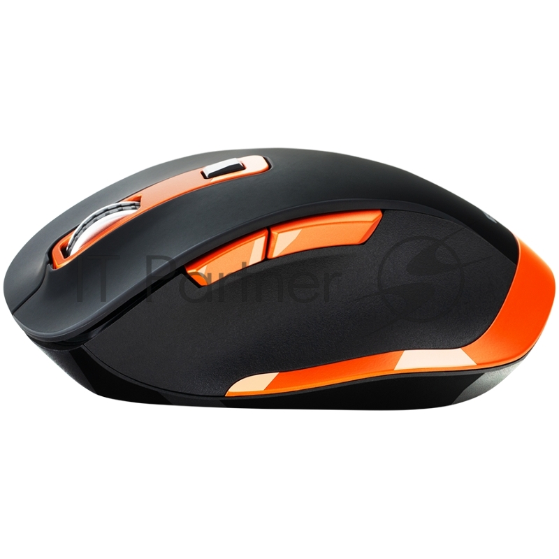 Мышь Canyon 2.4Ghz Wireless mouse, with 6 buttons,DPI 800/1200/1600/2000/2400,Batter pcs , Black-Orange119.6*81.1*43.3mm8
