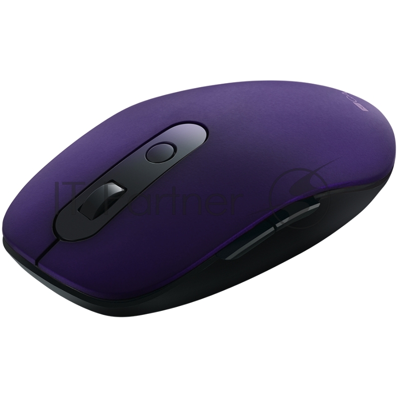 Мышь Canyon 2 in 1 Wireless optical mouse with 6 buttons, DPI 800/1000/1200/1500, 2 mode(BT/ 2.4GHz), Battery AA*1pcs, Violet, silent switch for right/left keys, 65.4*112.25*32.3mm, 0.092kg