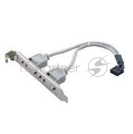 Кабель Advantech Cable 2*5P-2.54/USB-A(F)*2 17.5cm W/BKT F/5, with bracket 1700100170