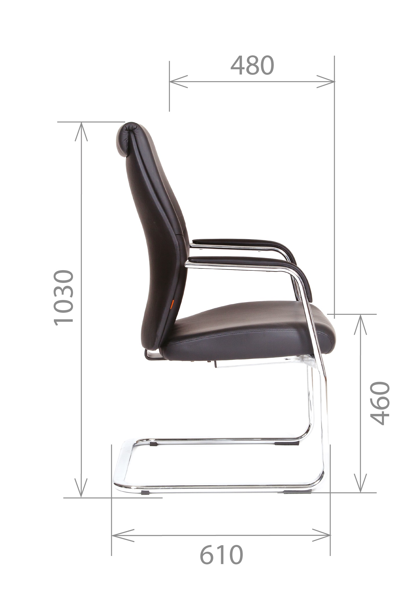 Офисное кресло Chairman VISTA V Россия экопремиум, коричневый