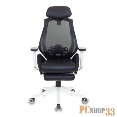 Кресло игровое Бюрократ CH-W770/BLACK черный искусст.кожа/сетка (пластик белый)