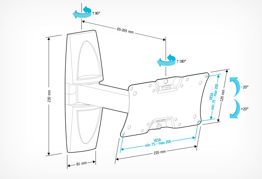 Кронштейн HOLDER LCDS-5063 белый