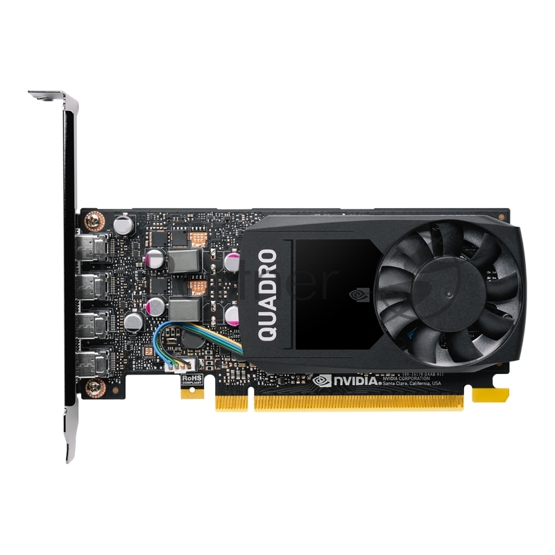 Видеокарта VGA PNY NVIDIA Quadro P1000, 4 GB GDDR5/128-bit, PCI Express 3.0 x16, DP 1.4x4, Low Profile