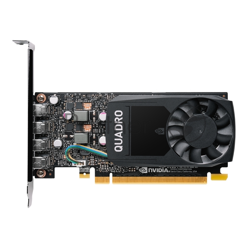 Видеокарта VGA PNY NVIDIA Quadro P620, 2 GB GDDR5/128 bit,4xMini DisplayPort, PCI-E 3.0, 4xminiDisplayPort - DVI-D, 4xminiDisplayPort - DisplayPort