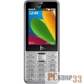 Телефон сотовый F+ S285 Silver, 2.8 240х320, 32MB RAM, up to 16GB flash, 0,3Mpix, 2 Sim, BT v2.1, 1000mAh, 100g, 133 ммx56,8 ммx9,3 мм