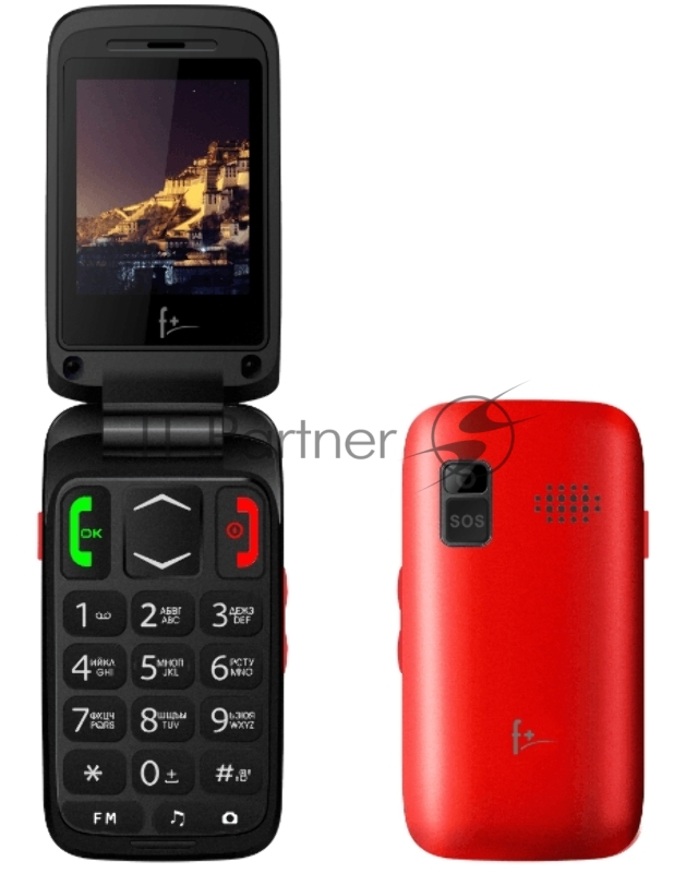 Телефон сотовый F+ Ezzy Trendy 1 Red, 2.4 240х320, 32MB RAM, up to 16GB flash, 0,3Mpix, 2 Sim, BT v2.1, Micro-USB, 800mAh, 89g, 100,8 ммx53 ммx19,5 мм