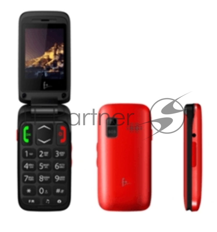 Телефон сотовый F+ Ezzy Trendy 1 Red, 2.4 240х320, 32MB RAM, up to 16GB flash, 0,3Mpix, 2 Sim, BT v2.1, Micro-USB, 800mAh, 89g, 100,8 ммx53 ммx19,5 мм