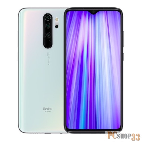 Смартфон Xiaomi Redmi note 8 Pro Pearl White (M1906G7G), 16,6 см (6.53) 1080x2340, 2,05 ГГц+ 2,0 ГГц, 8 Core, 6GB RAM, 64GB, 64 МП+8 МП+2 МП+2 МП/20Mpix, 2 Sim, 2G, 3G, LTE, BT v5.0, Wi-Fi, NFC, A-GPS, GALILEO, BEIDOU, GLONASS, GPS, Type-C, 4500mAh,