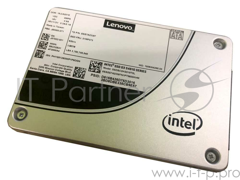 Накопитель на жестком магнитном диске Lenovo ThinkSystem 2.5 Intel S4610 240GB Mainstream SATA 6Gb Hot Swap SSD