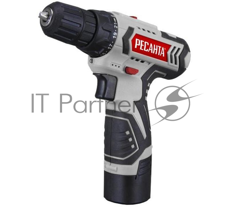 Дрель-шуруповерт Ресанта ДА-12-2ЛК аккум. патрон:быстрозажимной (кейс в комплекте)