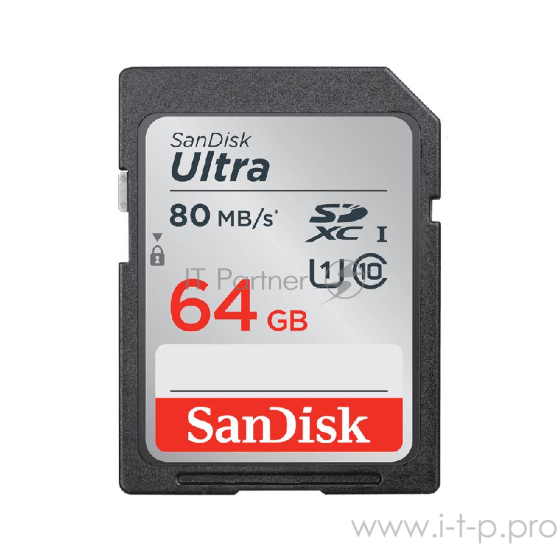 Флеш карта SD 64GB SanDisk SDXC Class 10 UHS-I U1 Ultra 100MB/s