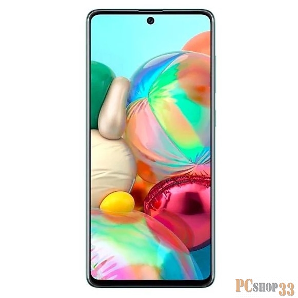 Смартфон Samsung SM-A715F Galaxy A71 128Gb 6Gb голубой моноблок 3G 4G 2Sim 6.7 1080x2400 Android 10 64Mpix 802.11 a/b/g/n/ac NFC GPS GSM900/1800 GSM1900 TouchSc MP3 microSD max512Gb