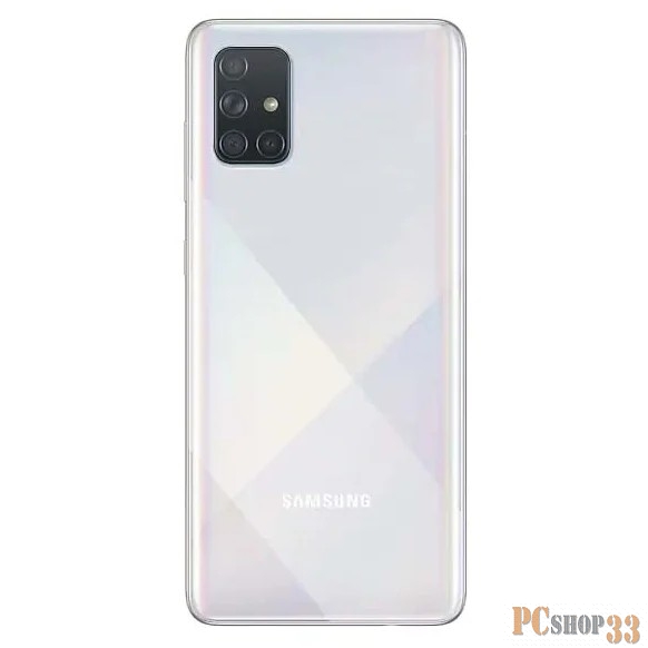 Смартфон Samsung SM-A715F Galaxy A71 128Gb 6Gb серебристый моноблок 3G 4G 2Sim 6.7 1080x2400 Android 10 64Mpix 802.11 a/b/g/n/ac NFC GPS GSM900/1800 GSM1900 TouchSc MP3 microSD max512Gb