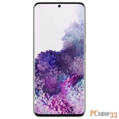 Смартфон Samsung SM-G980F Galaxy S20 128Gb 8Gb серый моноблок 3G 4G 2Sim 6.2 1440x3200 Android 10 64Mpix 802.11 a/b/g/n/ac NFC GPS GSM900/1800 GSM1900 Ptotect MP3 microSD max1024Gb
