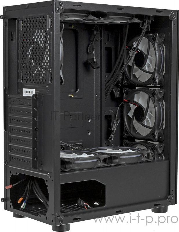 Корпус Formula V-LINE 7706 черный без БП ATX 8x120mm 2xUSB2.0 2xUSB3.0 audio bott PSU