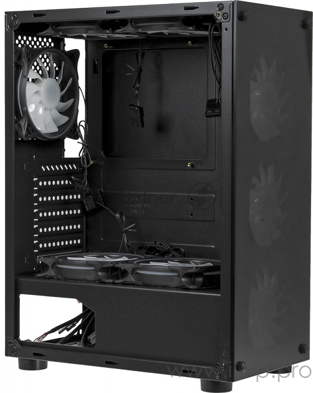 Корпус Formula V-LINE 7706 черный без БП ATX 8x120mm 2xUSB2.0 2xUSB3.0 audio bott PSU