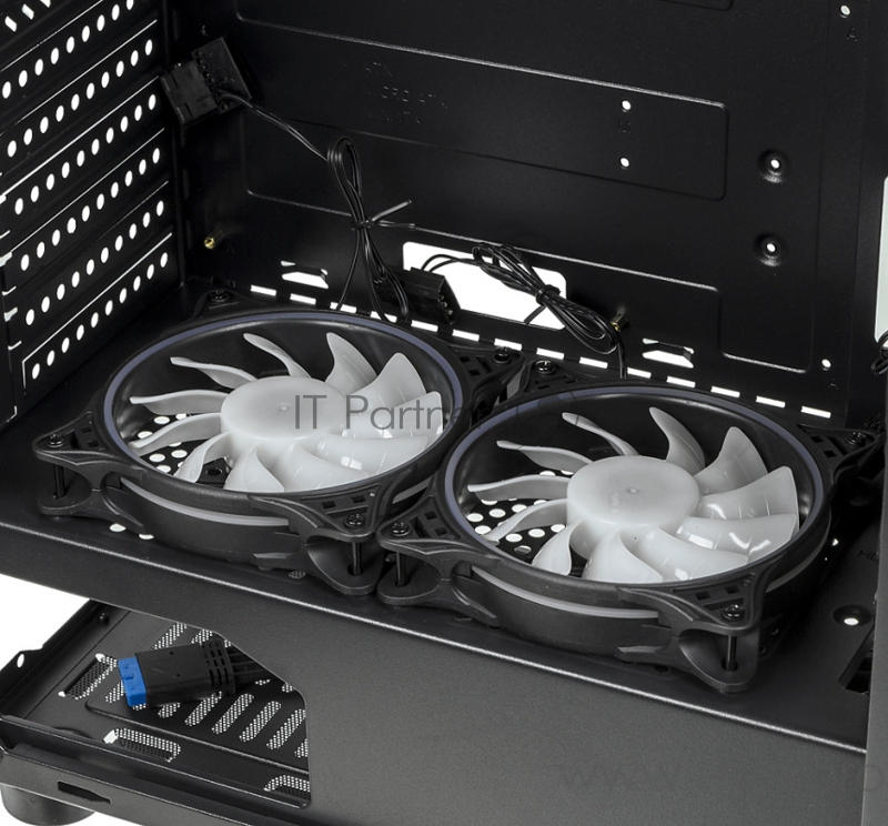 Корпус Formula V-LINE 7706 черный без БП ATX 8x120mm 2xUSB2.0 2xUSB3.0 audio bott PSU