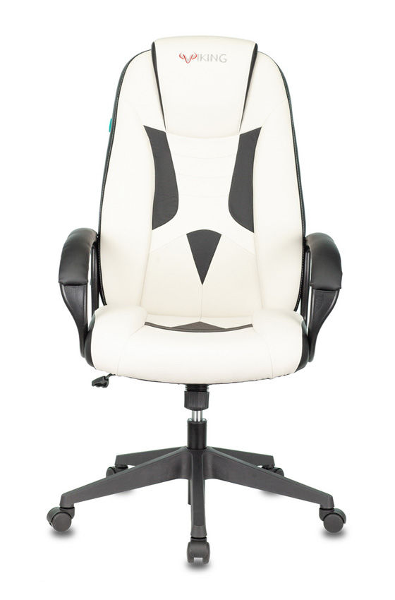 Кресло игровое Бюрократ VIKING-8N/WH-BLACK белый/черный искусственная кожа