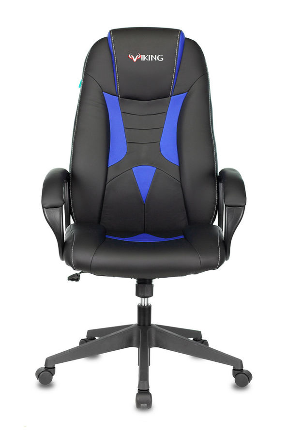 Кресло игровое Бюрократ VIKING-8N/BL-BLUE черный/синий искусственная кожа