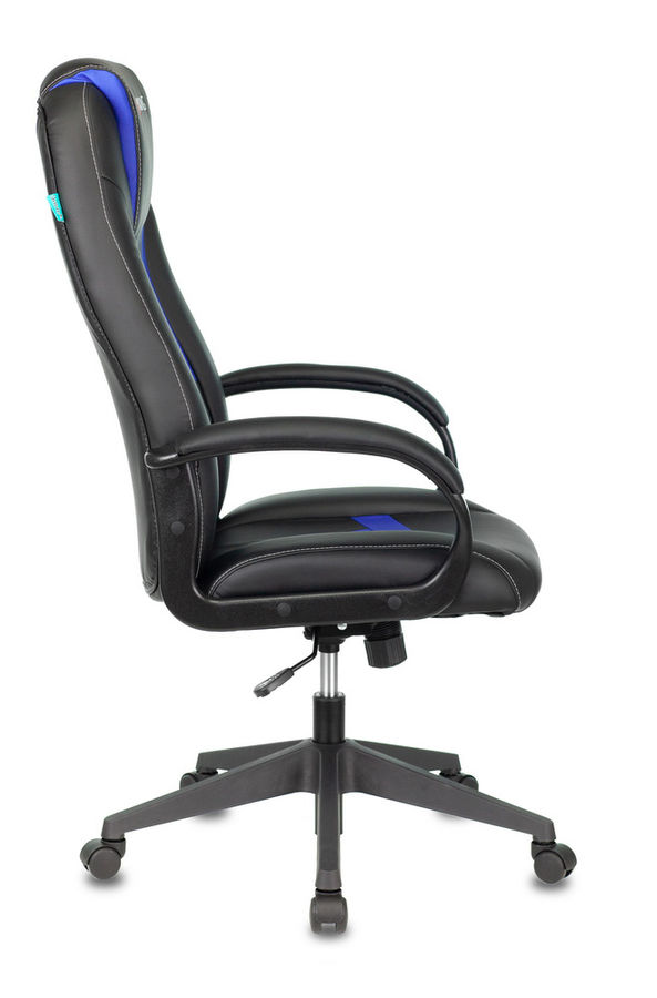 Кресло игровое Бюрократ VIKING-8N/BL-BLUE черный/синий искусственная кожа