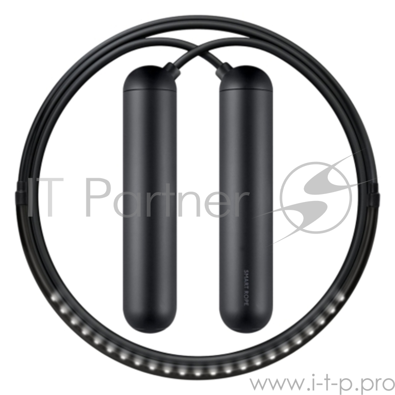 Умная скакалка Smart Rope, подключается к смартфону при помощи Bluetooth. Размер S, 243 см. (на рост 152 - 163 см). Цвет черный.