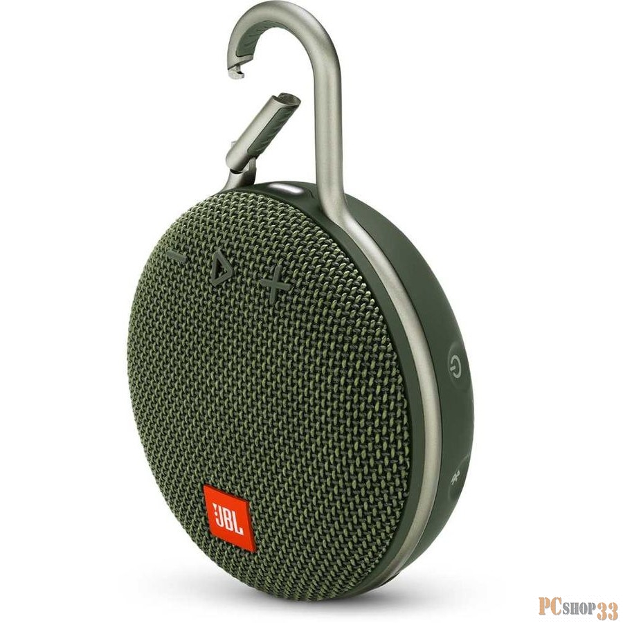 Колонка порт. JBL Clip 3 зеленый 3.3W 1.0 BT 1000mAh (JBLCLIP3GRN)