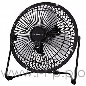 Вентилятор настольный Polaris PUF 12, мощность 2.5Вт, 1 скорость, черный