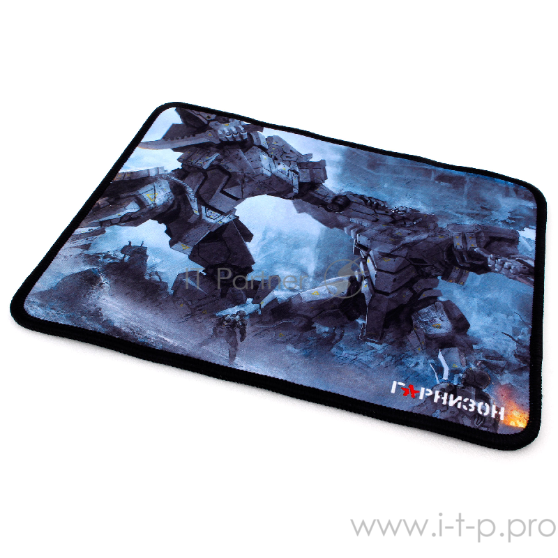 Коврик для мыши Гарнизон GMP-125, рисунок- роботы, размеры 250*200*3мм, ткань+резина, оверлок