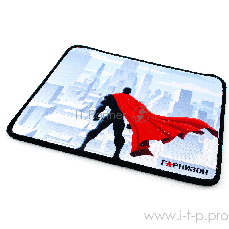 Коврик для мыши Гарнизон GMP-145, рисунок- супергерой, размеры 250*200*3мм, ткань+резина, оверлок