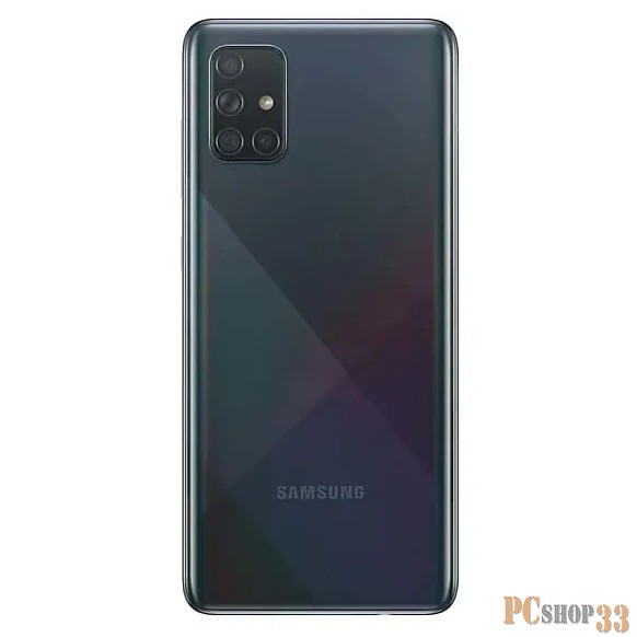 Смартфон Samsung SM-A715F Galaxy A71 128Gb 6Gb черный моноблок 3G 4G 2Sim 6.7 1080x2400 Android 10 64Mpix 802.11 a/b/g/n/ac NFC GPS GSM900/1800 GSM1900 TouchSc MP3 microSD max512Gb