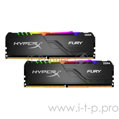 Оперативная память Kingston DRAM 32GB 3600MHz DDR4 CL17 DIMM (Kit of 2) HyperX FURY RGB EAN: 740617302615