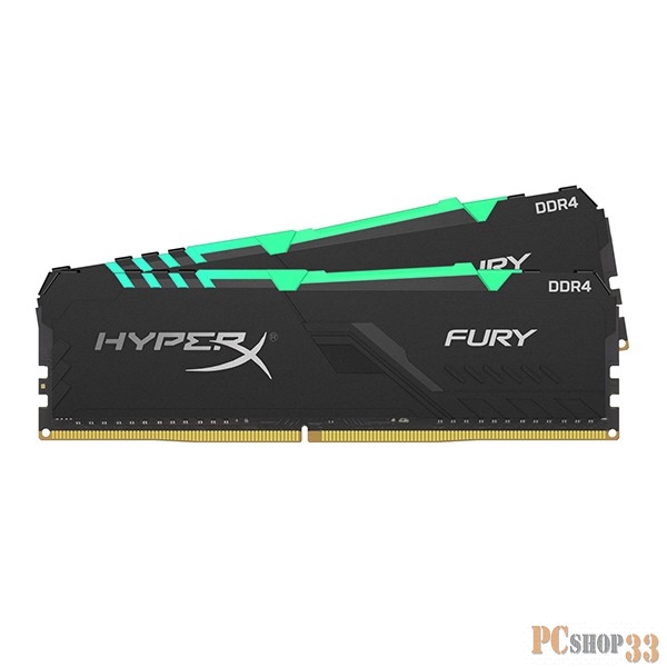 Оперативная память Kingston 16GB 3733MHz DDR4 CL19 DIMM (Kit of 2) 1Rx8 HyperX FURY RGB