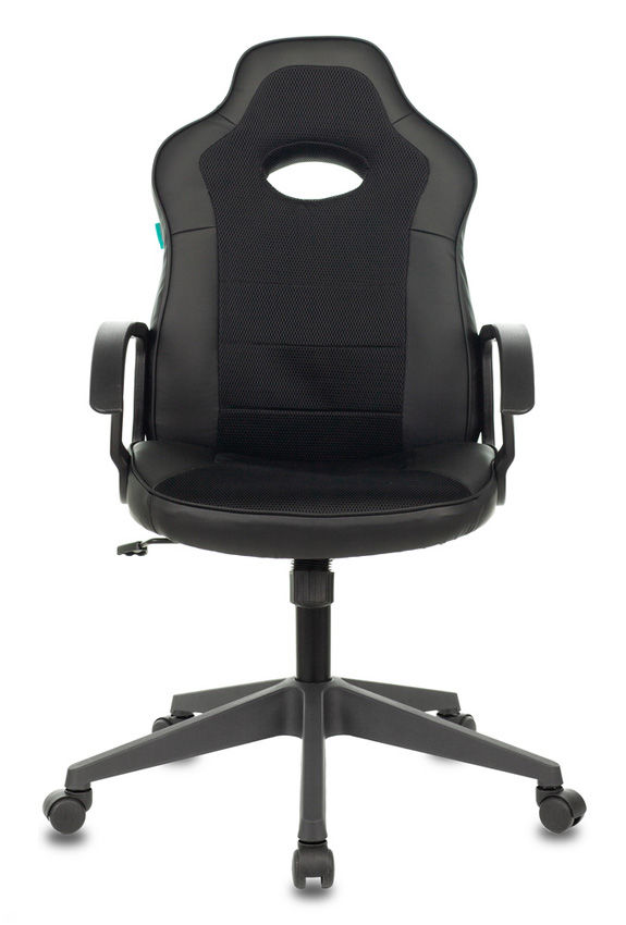 Кресло игровое Бюрократ VIKING-11/BLACK черный искусст.кожа/ткань