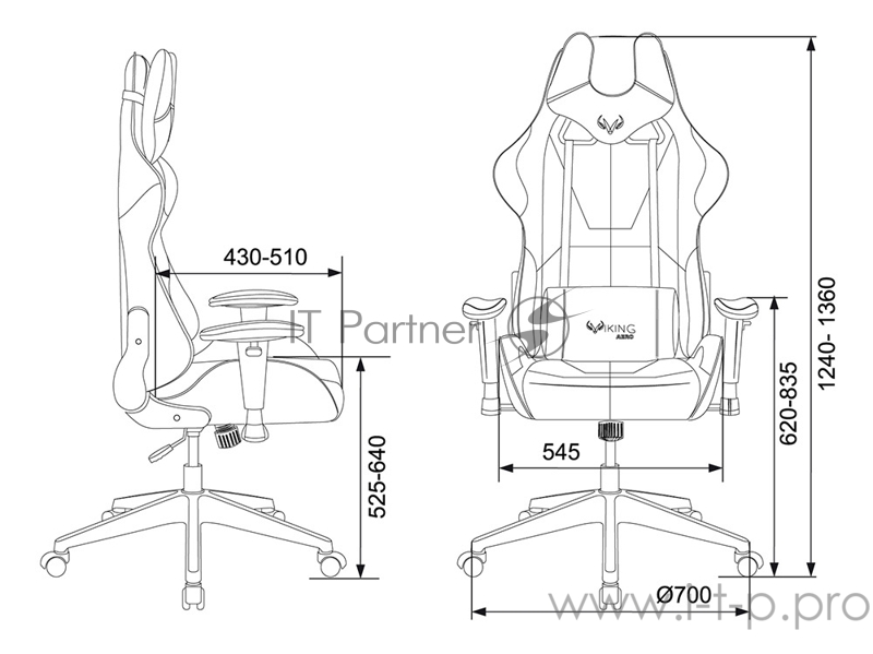 Кресло игровое Бюрократ VIKING 5 AERO LGREEN черный/салатовый искусственная кожа