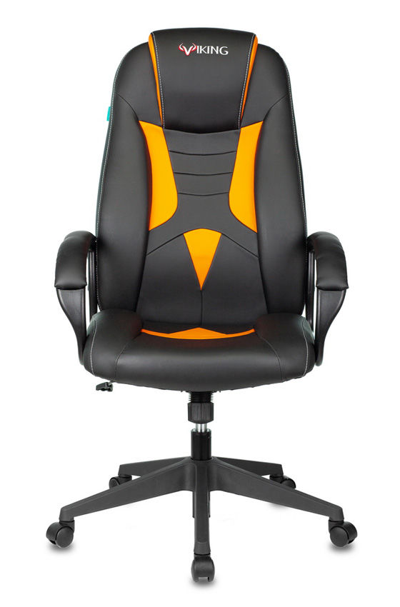 Кресло игровое Бюрократ VIKING-8N/BL-OR черный/оранжевый искусственная кожа