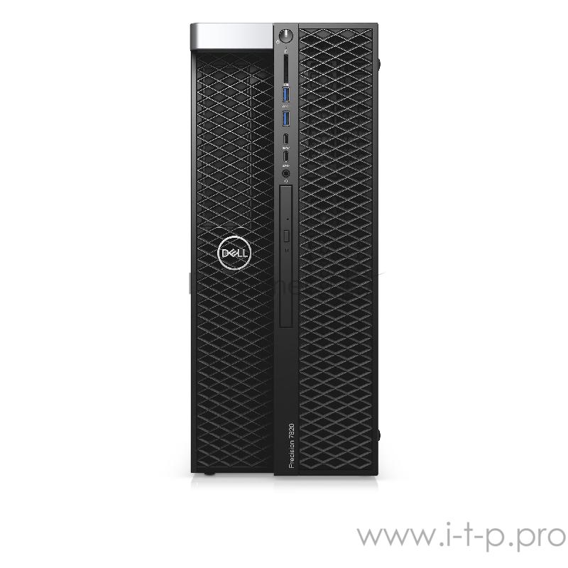 Dell Precision T5820, W-2223 (4 cores up to 3.9 GHz Turbo), 16GB (2*8GB) 2666MHz DDR4 RDIMM ECC, 256GB M.2 PCIe NVMe class 40 SSD, 1TB SATA 7.2K 2.5 HD, Graphics not included, Integrated Intel RSTe controller, 16X Half Height DVD +/- RW, keyboard, op