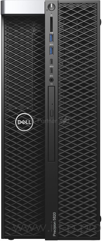 Dell Precision T5820, i9-10900X (10 cores up to 4,7 GHz Turbo), 16GB (2*8GB) 2666MHz DDR4 UDIMM non ECC, 256GB M.2 PCIe NVMe class 40 SSD,Graphics not included, Integrated Intel AHCI SATA chipset controller (8x 6.0Gb/s),16X Half Height DVD +/- RW, ke