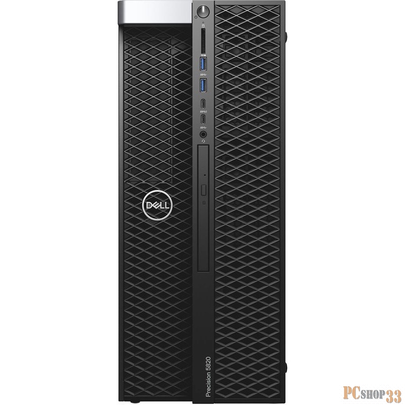 Dell Precision T5820, i9-10900X (10 cores up to 4,7 GHz Turbo), 16GB (2*8GB) 2666MHz DDR4 UDIMM non ECC, 512GB M.2 PCIe NVMe class 40 SSD,Graphics not included, Integrated Intel AHCI SATA chipset controller (8x 6.0Gb/s),16X Half Height DVD +/- RW, ke